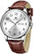 OLEVS Lederarmband Herrenuhr Klassisches Weiß Großes Gesicht Quarz Uhren Herren Braun Leder Arabische Ziffern Leicht zu lesen Armbanduhr Herren Wasserdicht Leuchtend Tag Datum Watch for Men