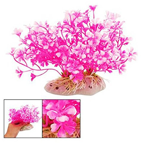 Begchy Caldo rosa nano plastica pianta ornamento per acquario serbatoio di pesce