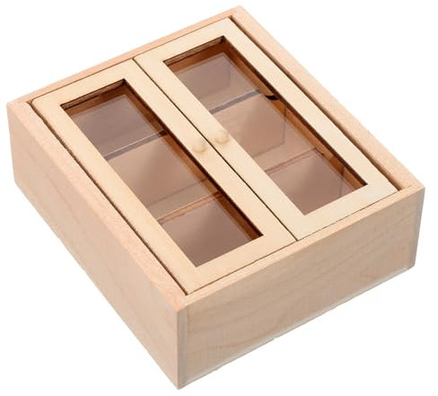 Gogogmee Doll House Furniture Bookcases Miniatures Bookshelf Bookshelves Furniture Models Mini Double Door Cabinet Mini House Supplies Mini Adornment Miniature Bookcase Mini Bookcase Wooden