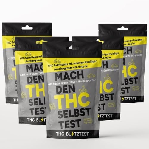5x THC-Blitztest 5ng/ml Drogenschnelltest - 1 bis 35 Stk. - THC Drogentest