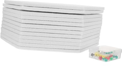 ifundom 12stücke Teiliges Sechseckiges Schallschutz Weißem Dichtem Filz Mit Pushpins Schallabsorbierende Wandmatten Für Innenraumdekoration Für Zuhause Büro Und Gastronomie