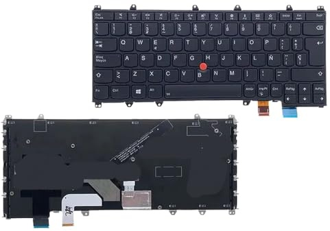 YGUWZ Spanische Latam-Tastatur, kompatibel mit X380 S1 260 370 3rd 4th Laptop-Modellen 01AV726 01EN396 00PA134 01AV719 01EN389(SP Black BL 370)