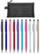 Penne Stilo Da 10 Pezzi, Custodia Per Penne In Rete Da 1 Pezzo, Penna Stilo Touch Screen 2 In 1, Penna A Sfera In Metallo, Penna A Sfera Con Inchiostro Nero, Tablet