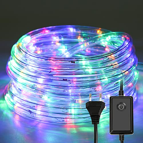 ISOISL LED Lichterschlauch Außen, 40m 960 LEDs Lichtschlauch außen Wasserfest LED Schlauch Lichterkette, Bunt mit Speicherfunktion & 8 Modi Lichtschlauch, für Außen Innen Party Hochzeit