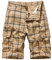 Cargohose Herren Stretch Kurz - Cargo Shorts Herren Kariert Kurze Bermuda Hose Regular Fit Baumwolle Short Mit Taschen Elastische Taille Sommer Freizeithose Atmungsaktiv Outdoorhose