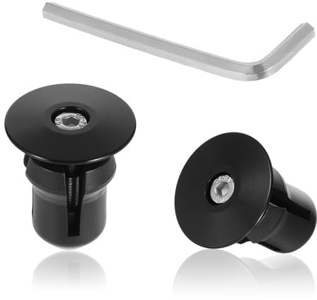 2 Stücke Lenkerendstopfen Rennrad Lenker Mit Sechskantschlüssel Aluminium Fahrradlenker-Endstopfen Lenkerstopfen Fahrrad-Lenkerstopfen Lenker Endkappen Bar End Plugs für Mountainbike MTB Fahrrad