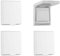 LONGHAO - 4 fundas para interruptor de enchufe impermeable, para pared, tipo 86, tapa de toma eléctrica, cubierta de toma corriente, impermeable, exterior, para cuarto de baño, dormitorios, cocina