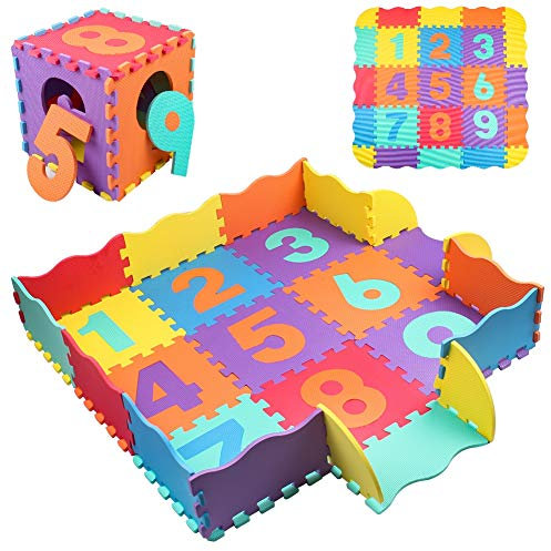 Puzzlematte für Kinder, 25 Teile aus Eva-Gummi, Puzzlematte für Babys, Bodenmatte, 120 x 120 cm