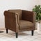 Youuihom Sessel Braun Kunstleder Wildleder-Optik Sofa Klein Outdoor Sofa Big Sofa Cauchsofa für Jugendzimmer Wohnzimmer Esszimmer Küchen