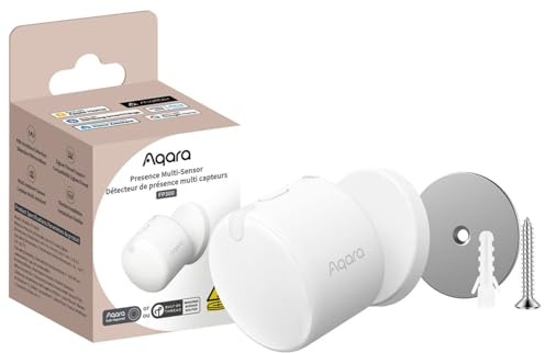 Aqara Präsenzsensor FP300 Wireless 5-in-1 Bewegungsmelder mit mmWave, PIR, Licht, Temperatur- & Feuchtigkeitserkennung, Thread & Zigbee, unterstützt HomeKit, Home Assistant, Alexa, Google Home