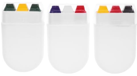 NOLITOY Lot de 3 Bâtonnets de Peinture pour Visage et Corps Bleu Blanc Rouge, Maquillage des Fans, Peinture Corporelle Non Toxique, pour Festivals Sportifs et Fêtes Nationales