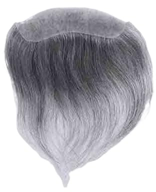 Toupet de cheveux raides for hommes, postiche frontale à peau Ultra fine, Style V(16x1.5cm)