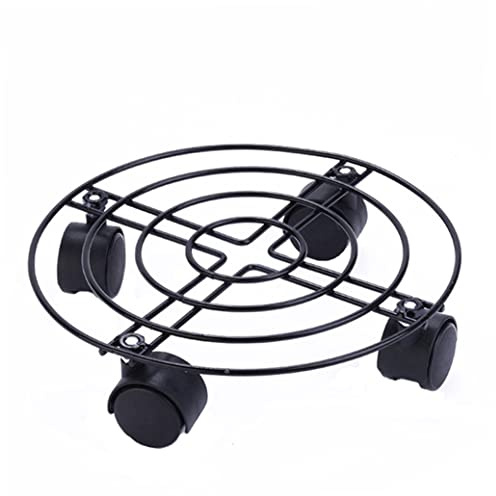 AZIDWERYQ Plant Caddy Wheel Planter Flower Pot Mover Iron Stand Trolley on Rollers Heavy Duty für Indoor Outdoor Garden 35cm Wheel Planter