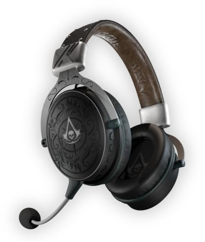 ASSASSINS CREED BLACK FLAG (RESYNCED) HEADSET WIRELESS GAMING HEADSET, 50MM DRIVERS, DETACHABLE MIC, 28HR BATTERY, PS5/PS4/SWITCH2/PC/MOBILE COMPATIBILITY