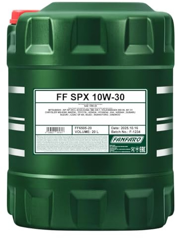 FANFARO Motoröl 10W-30 SPX Teilsynthetiköl Motor Öl ACEA A3/B4 API SN 20L Kompatibel mit VW Golf 4 Schrägheck 1J1 Golf 6 5K1 Golf 5 Schrägheck 1K1 POLO 9N TOURAN 1T1, 1T2