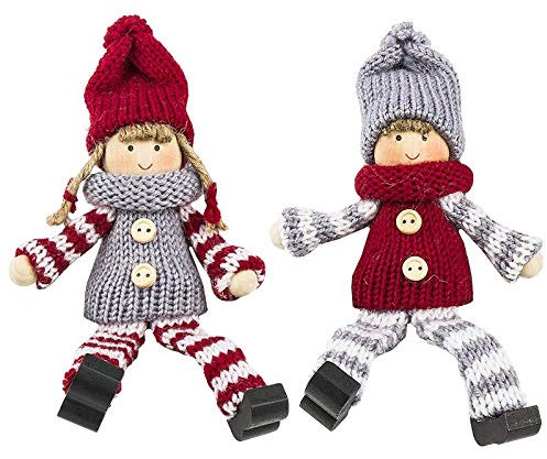 Ideen mit Herz Niedliche Winter-Püppchen, Weihnachts-Deko, aus Filz und Strick, Winter-Kinder (Amelie 3, 2)