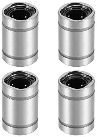 sourcing map 4 Stück Linearkugellager LM5UU 5 mm Bohrung 10 mm Außendurchm. 15 mm Lang für CNC Maschine 3D Drucker