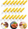 20 Pcs Brochettes de Maïs,Pique-Maïs en Forme d’épi de Maïs en Acier Inoxydable BBQ Brochettes Epis Maïs avec Embase en Silicone BBQ Brochettes Maïs Acier Inoxydable Cuisine Fourchettes à Fruit
