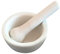YUEWO Blanc Mortier et Pilon en Granit Moulin en Pierre Naturelle pour Épices, Assaisonnements, Pâtes, Pestos et Guacamole 90mm-Dia