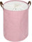 DOKEHOM 24-Inches Verdickte Faltbare Runde Lagerung Wäschekörbe, Baumwolle (Rosa, XL) EINWEG