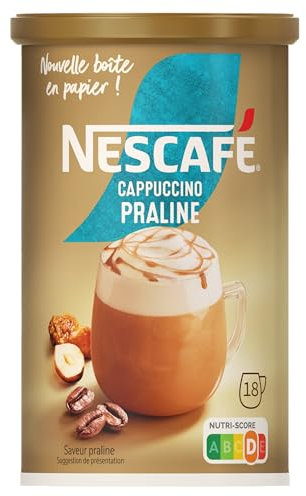 Nescafé Cappuccino Praline - Café Soluble - Boîte de 279g (L'emballage peut varier)