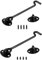 Cabin Hook Gate Hook Lock Black,150mm Stainless Steel Heavy Duty Gate Latch, Hook and Eye Latch 6Inch for Garage,Shed Door,Window 2Pcs