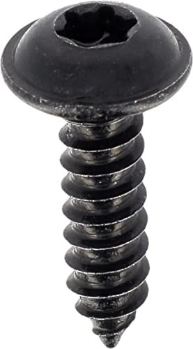 Vis à Tôle Tête Ronde Large RLX Torx en Sachet, 4.2mm x 16mm, NFE 25-655, Zinc Noir, Lot de 30