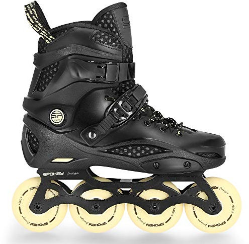 Spokey FREESPO Inline Skates für Jugendliche und Erwachsene Freestyle Urban Inliner mit Alu-Schiene Kugellager ABEC-9 Chrome PUC Rollen 82A Stunt Skates für Damen und Herren