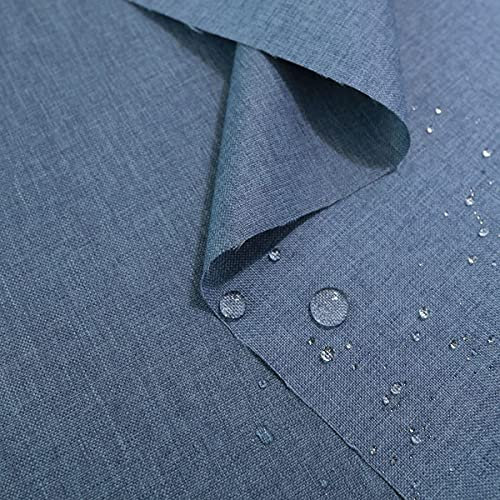 TOLKO Sonnenschutz Nylon Planen-Stoff wetterfeste Meterware | 160 cm breit | Wasserabweisend beschichtet, Reißfest, Blickdicht | Universal Outdoorstoff zum Nähen (Blau Meliert)