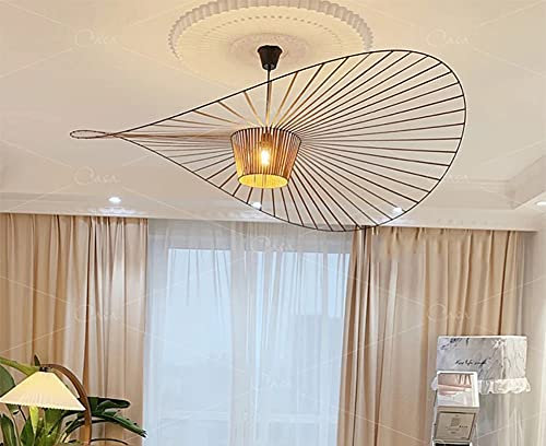 YONIISEA Vertigo Lampe Braun 100CM, Modern Ambientebeleuchtung Hängelampe, Höhenverstellbar Vertigo Pendelleuchte Deckenlampe mit E27 Fassung, Hängeleuchte fur Wohnzimmer/Schlafzimmer,40W