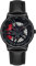 RWXCOW Herren Uhren, Auto Rad Felgen Nabe Uhr, Hohl wasserdicht Sport Uhr für Herren Geschenke Armbanduhren Schwarz (Lederriemen)