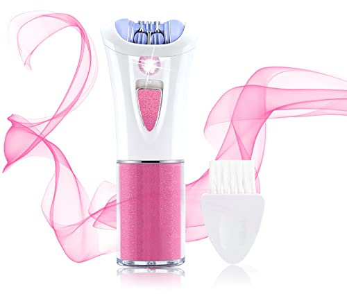 Tykovon Epilator for Women, Facial Epilator Wet and Dry Hair Removal for Face, Body, Leg, Arms, Electric Bikini Trimmer with LED Light, Battery Powered Lady Shaver and Depilator