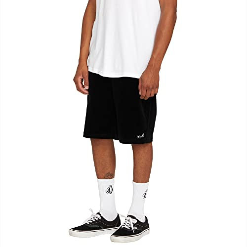 Volcom Herren Äußerer Abstand, 53,3 cm, elastischer Taillenkordel Shorts, Schwarze Kombo, XL Lange