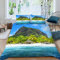 Insel Mauritius Kinderbettwäsche 135x200 3D Motiv 100% Mikrofaser Bettbezug mit Reißverschluss Strand Tropische Landschaft 3 Teilig Bettwäsche-Sets Mädchen Jungen Bettbezüge mit 2 Kissenbezüge 80x80