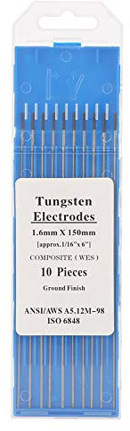 Wolframelektrode Lila 1,6, 10PCs Kompositschweißen WIG Schweißgeräte Wolfram Elektrodenkopf 1,6 x 150 mm Lila Wolframnadel WIG Wolframstab WIG Schweißen Lila