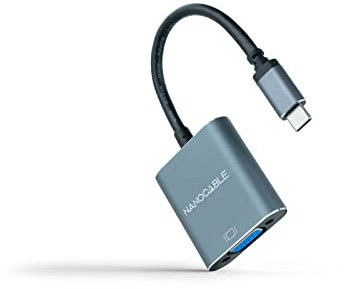 Nanocable Conversor USB-C/M a VGA/H Aluminio 10cm