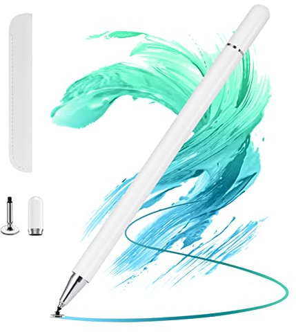 2-in-1 Stylus Pen Magnetic Disc Styli Pencils, Stylus Touch Screen Pens for iPhone/Ipad pro/Mini/Air/Android/Microsoft, with 1 tip, 1 Pen Cover, 2 Caps