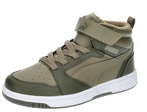 Puma Puma Rebound V6 MID WTR AC+ PS, Sneaker, Alpine Snow-Sand Dune-Puma White,
