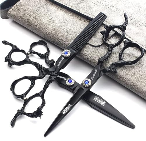 Friseur professionelle 6Zoll-7Zoll-8Zoll-9Zoll-High-End-JP440c Friseur Schere Anzug Frisur Stil Frisur Werkzeuge haarschere set (scissors set) (6-Zoll 3PC-C)