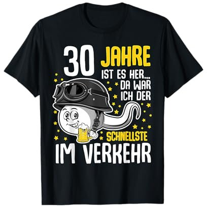 Vor 30 Jahren der schnellste im Verkehr 30 Geburtstag Mann T-Shirt