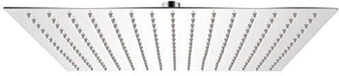 WIFESE Soffione doccia a pioggia in acciaio inox, 40 x 40 cm, quadrata, a risparmio energetico, soffione per doccia, soffione doccia doccia a testa piatta, facile regolazione dell'angolo di spruzzo