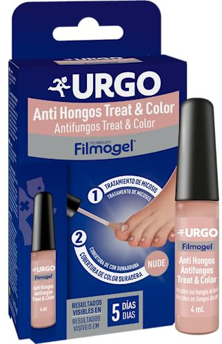 Urgo - Treat & Color - Tratamiento de los hongos en las uñas (onicomicosis o micosis de la uña) - Fórmula 2 en 1 anti-hongos - Frasco de 4 ml