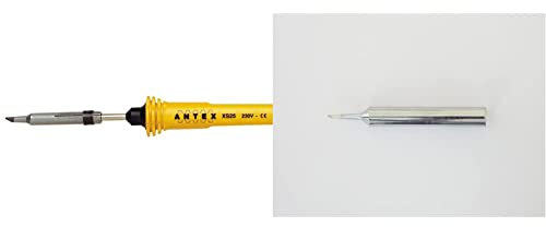 25 Watt Soldering Iron from Antex (S582470) & Soldering Iron Replacement bit - 1.0mm for Antex XS25 (56 bit)