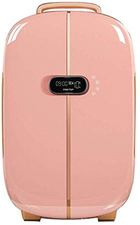 NMNMNM Mini Fridge/Portable Cosmetic Skincare Refrigerator,5 Storage Spaces,Used for Makeup And Skin Care, Can Also Be Used in Homes,13L Cooler Mini Fridge for Makeup Products,Pink