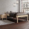 Hansales Seniorenbett 140x200 cm Saari Scandi Style aus hartem FSC Birken Massivholz - über 350 kg - Holzbett 55 cm hoch ohne Kopfteil - Stabiles Doppelbett für Senioren - Ehebett