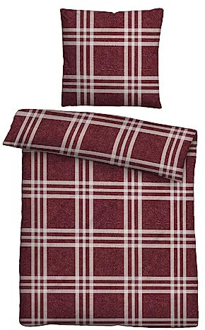 biberna 0840513 Melange-Flanell Bettwäsche