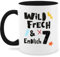 Tasse Tassen 325ml - 7. Geburtstag - Wild frech und endlich 7 - Wunderbar sieben Jahre - 325 ml - Schwarz - wild,