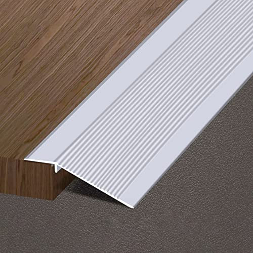 KARFRI Doorways Transition Strips for Uneven Floors, 10cm Wide Carpet Edge Trim Aluminum Thresholds Reducer, Hallway Entrance Front Door