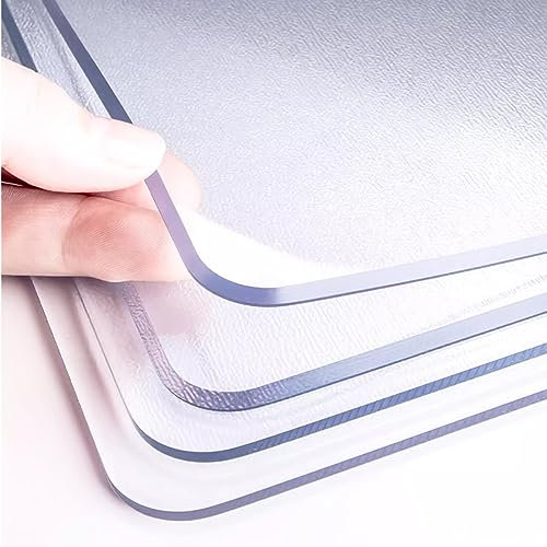 Zhaomi Película Protectora De Escritorio De Plástico PVC Esmerilado Transparente, Película Protectora De Escritorio Esmerilada Transparente De 1,1 Mm, Adecuada para Oficinas (80x120cm/31x47in)