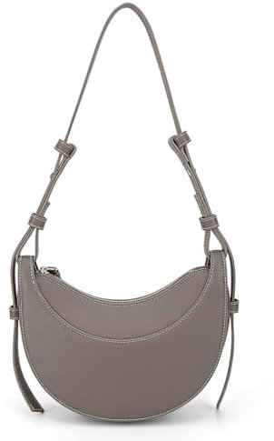 GSenhui Halbmond Schultertasche Kunstleder Crossbody Bag Damen Klein Half Moon Bag Hobo Umhängetasche mit Reißverschluss Handtasche Crossbag Women